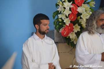 Misa y procesión religiosa en Cazadores  (Foto Francisco Javier Santana)